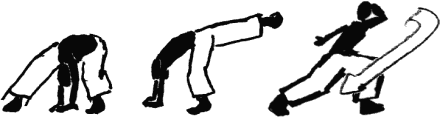 Man performing a crescent kick